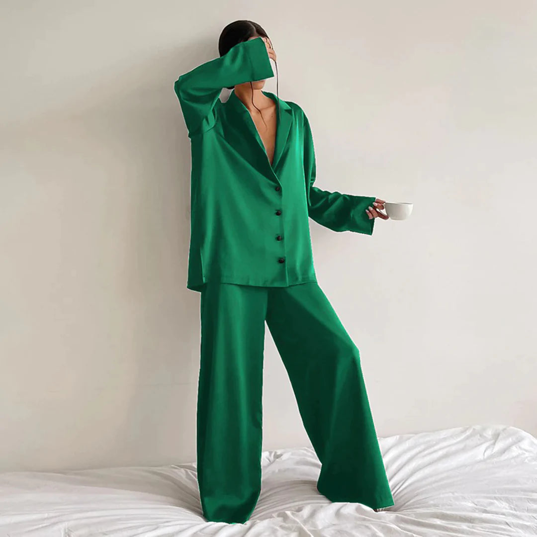 Pyjamassæt dame – Grøn