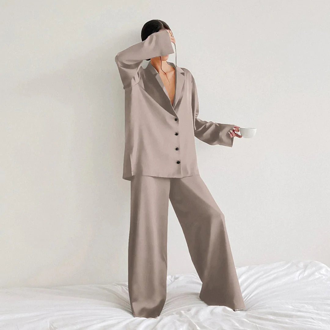 Pyjamassæt dame – Lysebrun