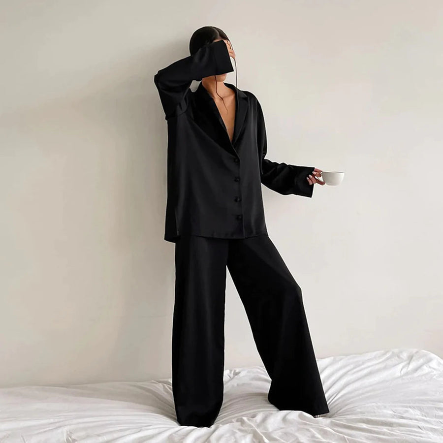 Pyjamassæt dame – Sort