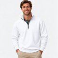 Herre quarter zip sweatshirt med høj krave