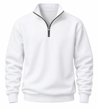 Herre quarter zip sweatshirt med høj krave