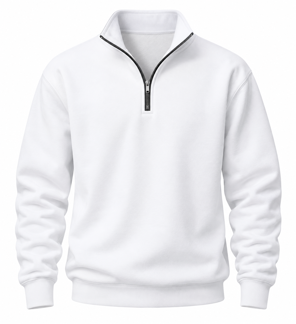 Herre quarter zip sweatshirt med høj krave