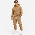 Herre todelt sweatsæt i fleece med hætte